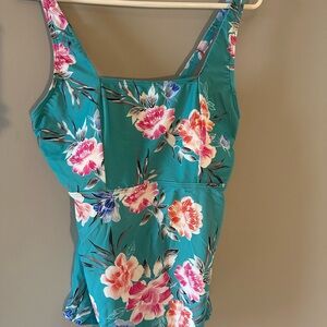 Floral Teal Women's Top
